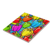 Pop-Art-Glockenpaprika-Muster Fliese (Seite)