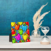 Pop-Art-Glockenpaprika-Muster Fotoplatte (InSitu)
