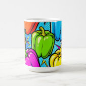 Pop-Art-Glockenpaprika-Muster Kaffeetasse (Mittel)