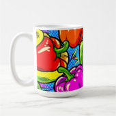 Pop-Art-Glockenpaprika-Muster Kaffeetasse (Links)