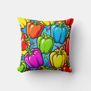 Pop-Art-Glockenpaprika-Muster Kissen