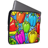 Pop-Art-Glockenpaprika-Muster Laptopschutzhülle (Vorne Rechts)