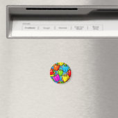 Pop-Art-Glockenpaprika-Muster Magnet (In Situ (Geschirrspüler))
