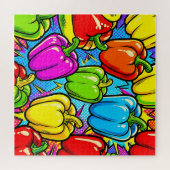 Pop-Art-Glockenpaprika-Muster Puzzle (Horizontal)