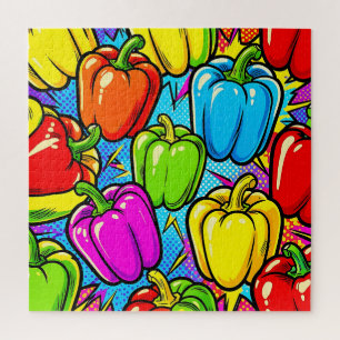 Pop-Art-Glockenpaprika-Muster Puzzle