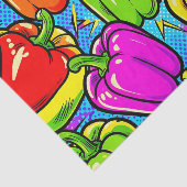 Pop-Art-Glockenpaprika-Muster Seidenpapier (Ausschnitt)