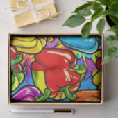 Pop-Art-Glockenpaprika-Muster Seidenpapier (Geschenk)
