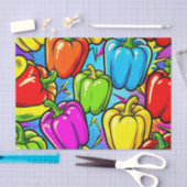 Pop-Art-Glockenpaprika-Muster Seidenpapier (Handwerk)
