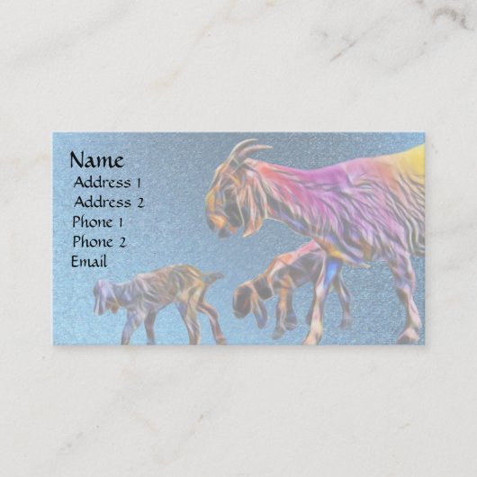 Pop Art Goats Visitenkarte (Vorderseite)