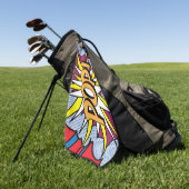 Pop Art Golf Handtuch (Gras)