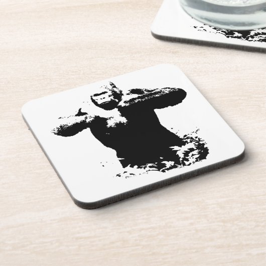 Pop Art Gorilla Beatles Untersetzer (Linke Seite)