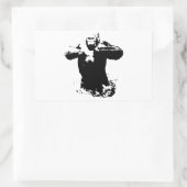 Pop Art Gorilla Besiegte Brustschildkröte Sticker (Tasche)