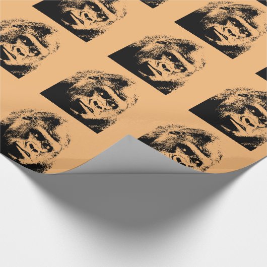 Pop Art Gorilla Geschenkpapier (Ecke)