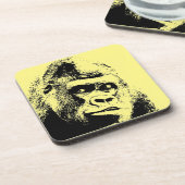 Pop Art Gorilla Getränkeuntersetzer (Linke Seite)