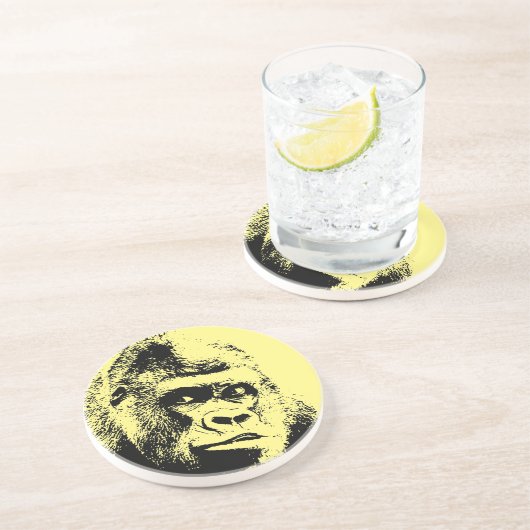 Pop Art Gorilla Getränkeuntersetzer (Seite)