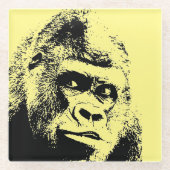 Pop Art Gorilla Glasuntersetzer (Vorderseite)