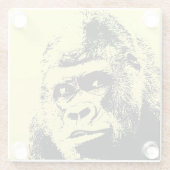 Pop Art Gorilla Glasuntersetzer (Rückseite)