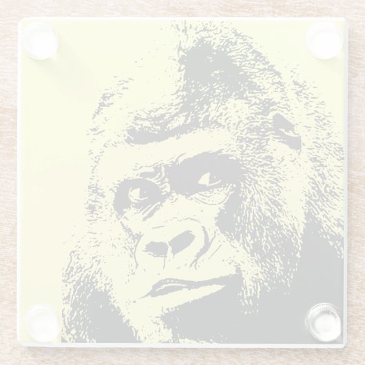 Pop Art Gorilla Glasuntersetzer (Rückseite)
