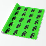 Pop Art Gorilla Green Black Christmas Geschenkpapier<br><div class="desc">Gorilla Christmas Images,  Designs and Artworks - Gorilla Images & Paintings - Wildtiere der Welt</div>