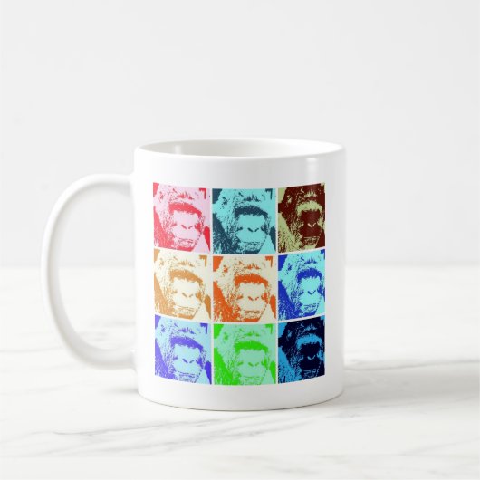 Pop Art Gorilla Kaffeetasse (Links)