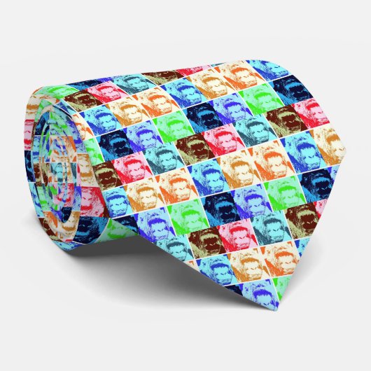 Pop Art Gorilla Krawatte (Gerollt)