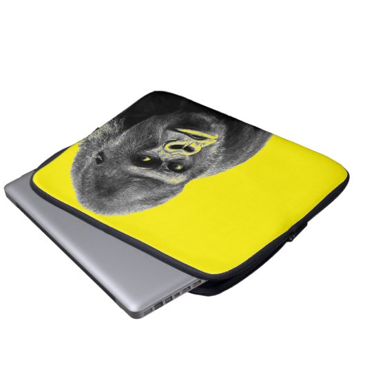 Pop Art Gorilla Laptopschutzhülle (Vorne Knopf)