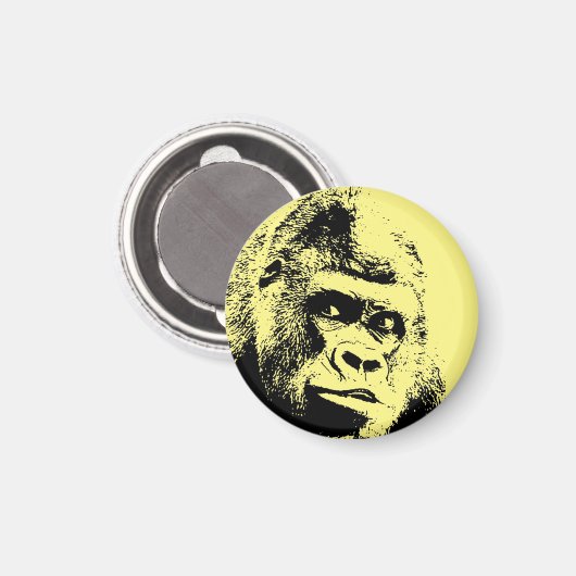 Pop Art Gorilla Magnet (Vorderseite/Rückseite)