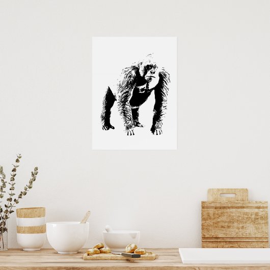 Pop Art Gorilla Poster (Küche)