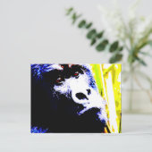 Pop Art Gorilla Postkarte (Stehend Vorderseite)