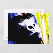 Pop Art Gorilla Postkarte (Vorne/Hinten)