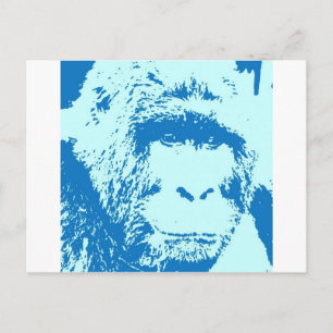 Pop Art Gorilla Postkarte