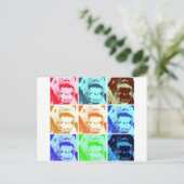 Pop Art Gorilla Postkarte (Stehend Vorderseite)