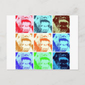Pop Art Gorilla Postkarte (Vorderseite)