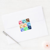 Pop Art Gorilla Quadratischer Aufkleber (Umschlag)