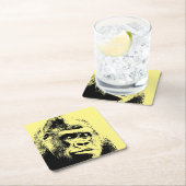 Pop Art Gorilla Rechteckiger Pappuntersetzer (Vor Ort)