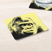 Pop Art Gorilla Rechteckiger Pappuntersetzer (angewinkelt)