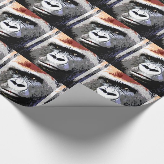 Pop Art Gorilla sieht sich Weihnachtswrapping Papi Geschenkpapier (Ecke)