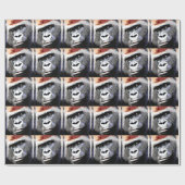 Pop Art Gorilla sieht sich Weihnachtswrapping Papi Geschenkpapier (Flach)