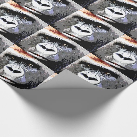 Pop Art Gorilla stellt Weihnachtswrapping Paper Geschenkpapier (Ecke)