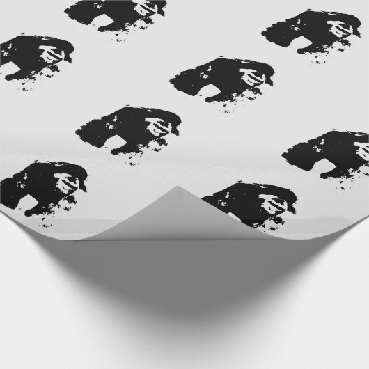 Pop Art Gorilla Weihnachtswrapping Paper Geschenkpapier (Ecke)