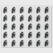 Pop Art Gorilla Weihnachtswrapping Paper Geschenkpapier (Flach)