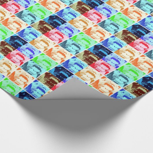 Pop Art Gorilla Weihnachtswrapping Paper Geschenkpapier (Ecke)