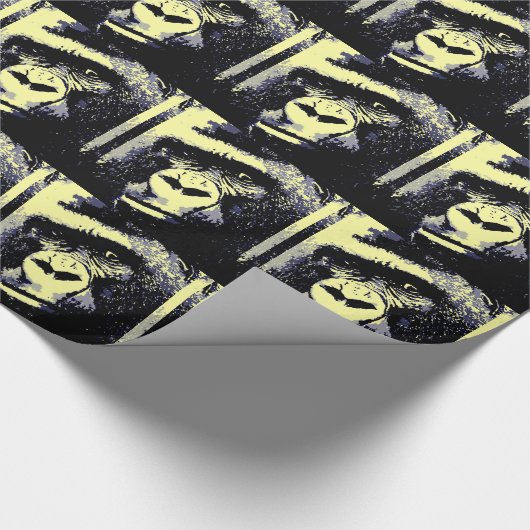 Pop Art Gorilla Weihnachtswrapping Paper Geschenkpapier (Ecke)