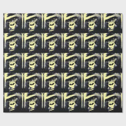 Pop Art Gorilla Weihnachtswrapping Paper Geschenkpapier (Flach)