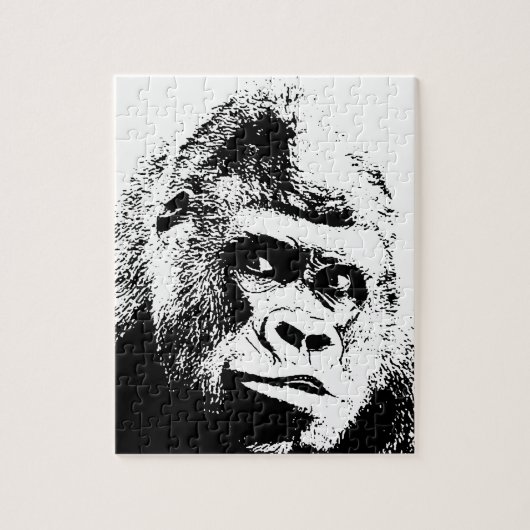 Pop Art Gorilla Wilde Tiere Puzzle (Vertikal)
