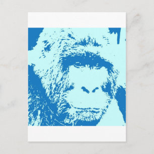 Pop-Art Gorillagesichter Postkarte