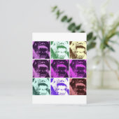 Pop-Art Gorillagesichter Postkarte (Stehend Vorderseite)