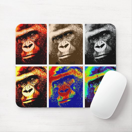 Pop Art Gorillas Mousepad (Mit Mouse)