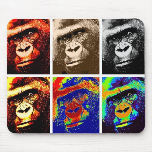 Pop Art Gorillas Mousepad (Vorne)