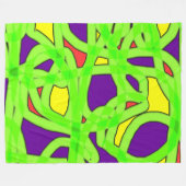 Pop Art Graffiti Fleecedecke (Vorderseite (Horizontal))